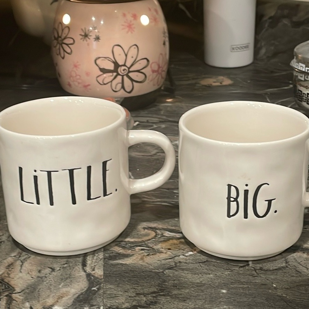 NEW RAE DUNN BIG AND LITTLE MUGS